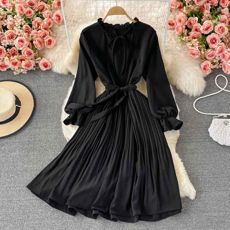 Cute A Line Short Dress Long Sleeve Fashion Dress HZ1023