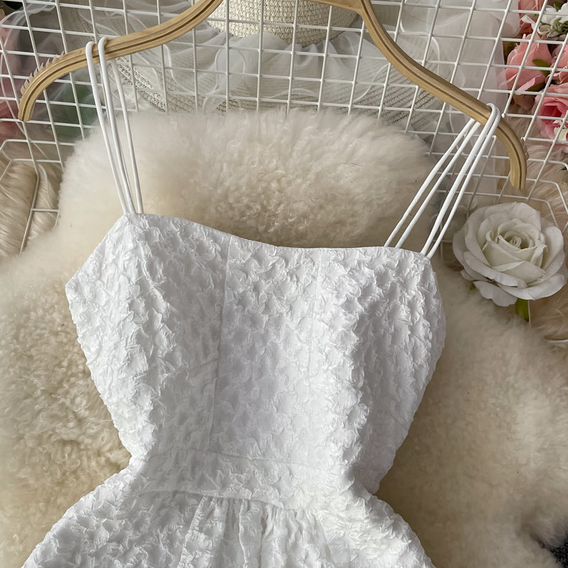 White A Line Short Dress Fashion Dress HZ1023