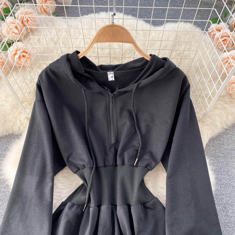 Casual Hooded A Line Dress HZ1023
