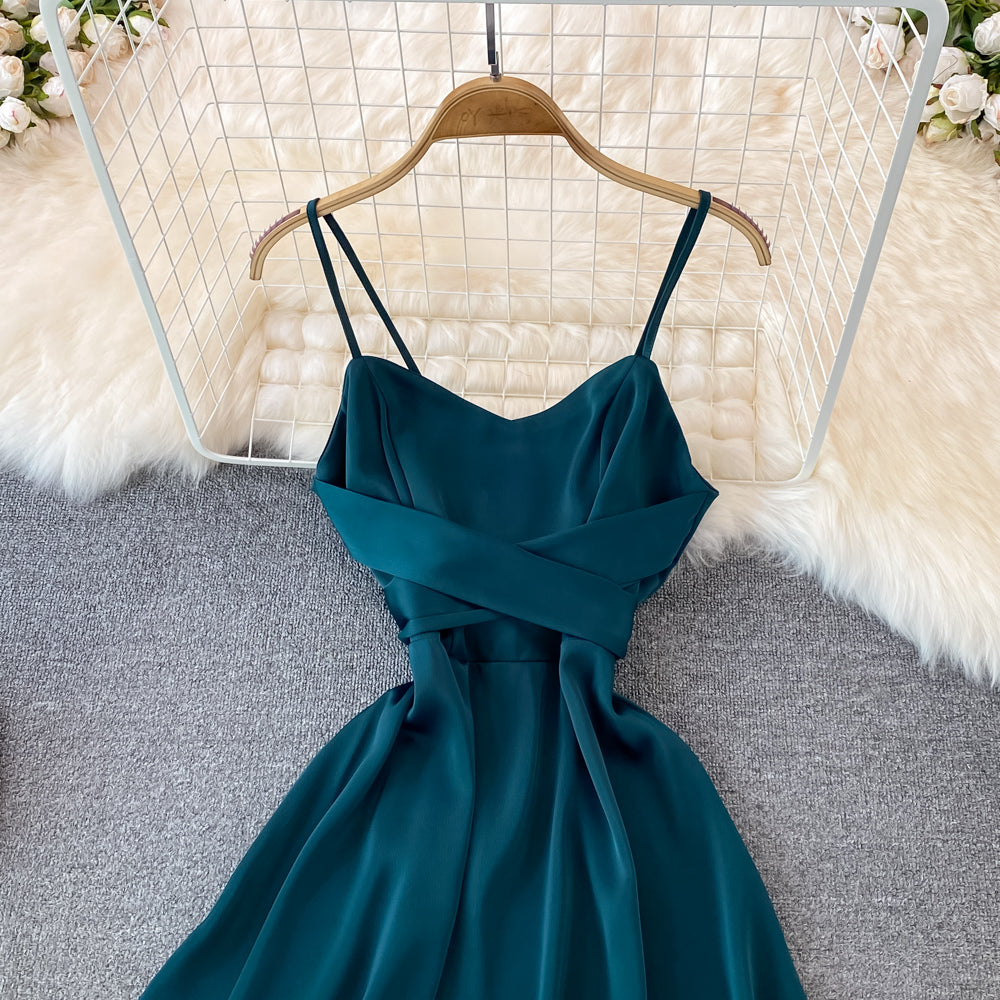 Cute Satin Short Dress A Line Fashion Dress HZ1023