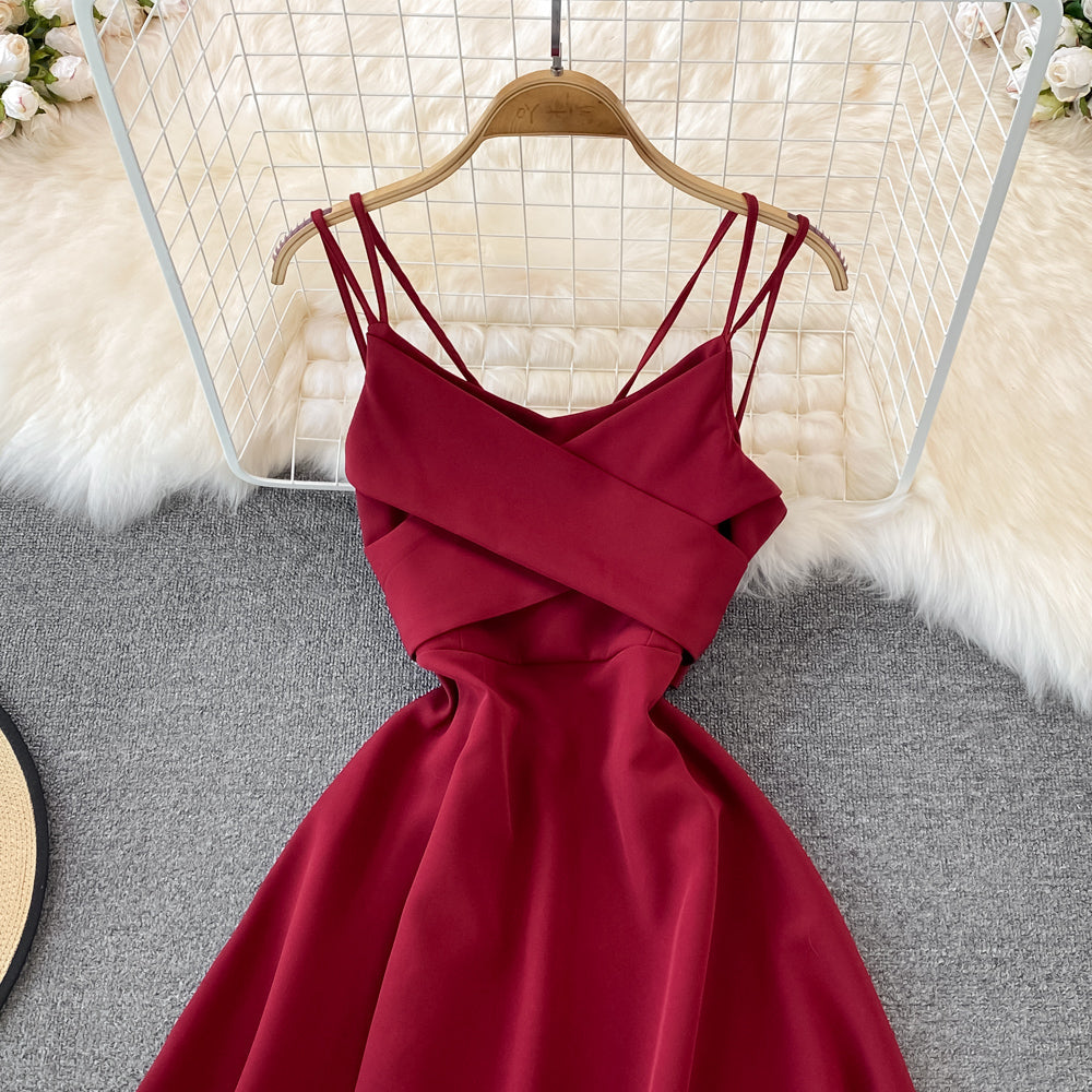 Cute V Neck Short Dress A Line Fashion Dress HZ1023