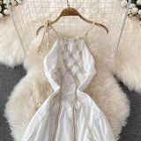 White A Line Backless Short Dress Fashion Dress HZ1023