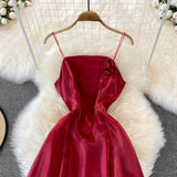 Red Tulle Short Dress A Line Fashion Dress HZ1023