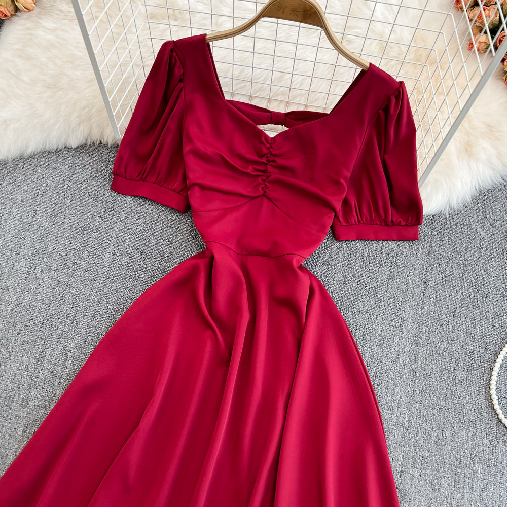 Cute Bow A Line Short Dress Fashion Dress HZ1023