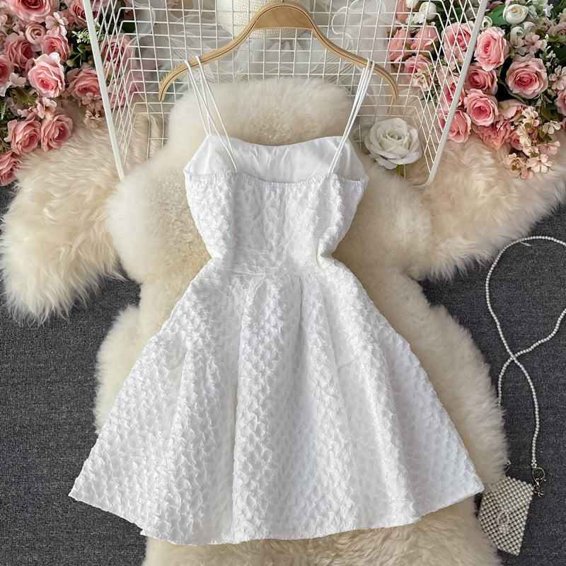 White A Line Short Dress Fashion Dress HZ1023