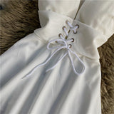 A Line Lace Up Dress Fashion Dress HZ1023