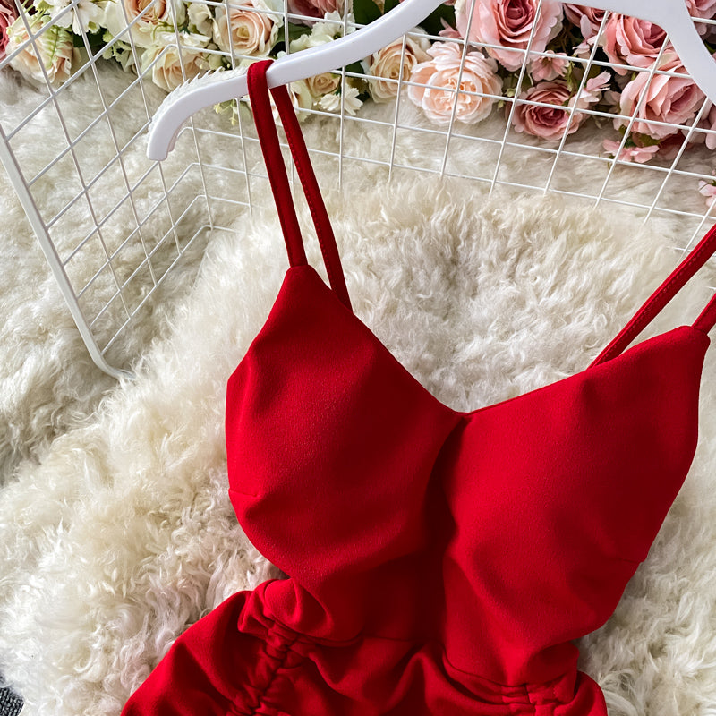 Sexy V Neck Short Dress Fashion Dress HZ1023