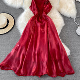 Red Tulle Short Dress A Line Fashion Dress HZ1023