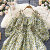 Green A Line Short Dress Fashion Dress HZ1023