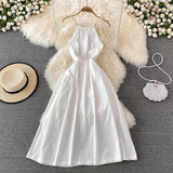 White A Line Backless Short Dress Fashion Dress HZ1023