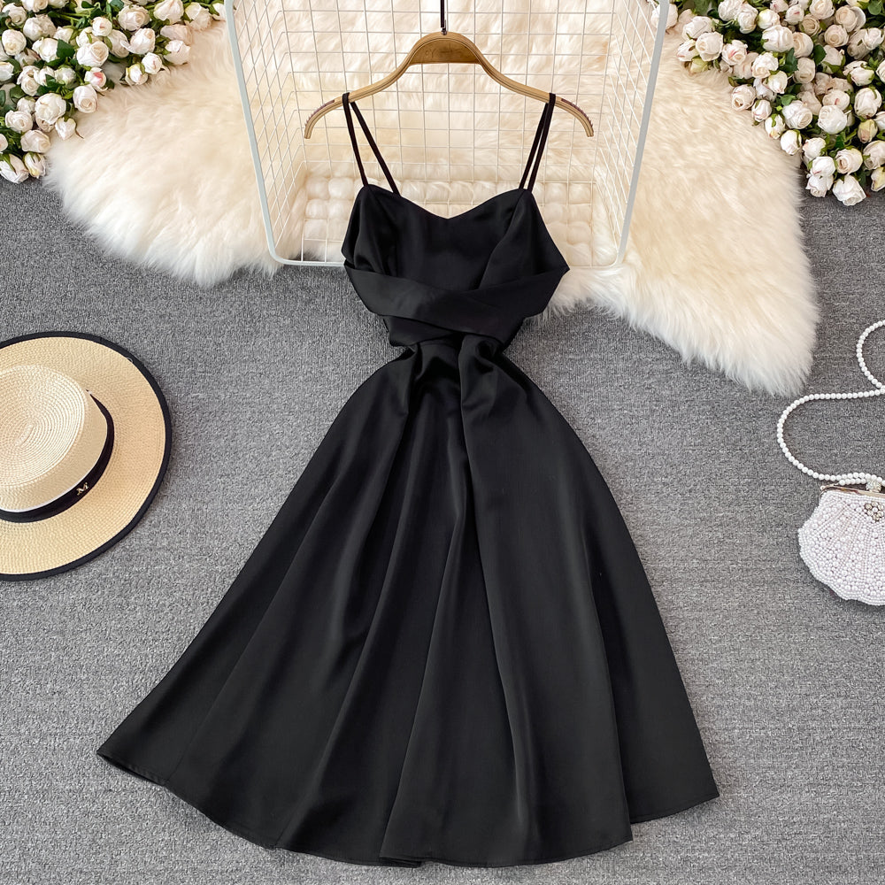 Cute Satin Short Dress A Line Fashion Dress HZ1023