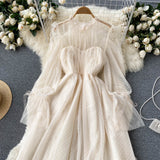 Cute Tulle Long Sleeve Dress Fashion Dress HZ1023