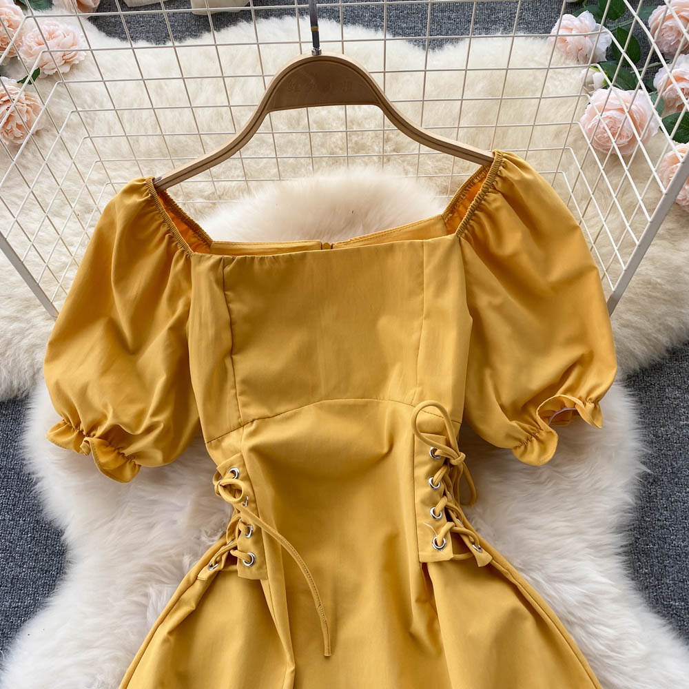 Cute A Line Lace Up Dress Fashion Dress HZ1023