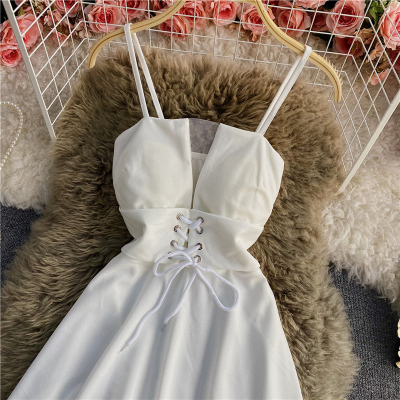 A Line Lace Up Dress Fashion Dress HZ1023