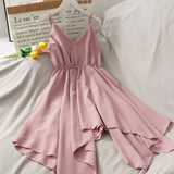 Cute V Neck Irregular Short Dress A Line Fashion Dress HZ1023