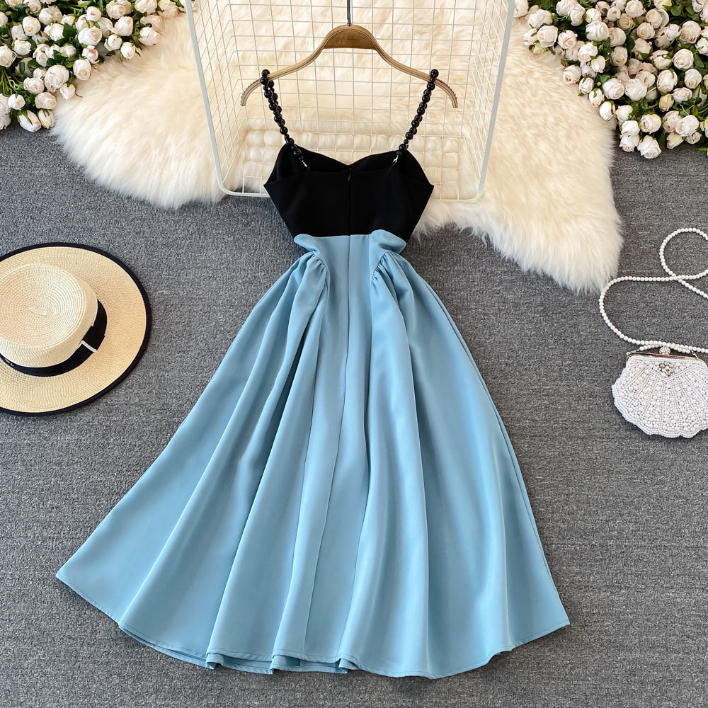 Cute A Line Short Dress Blue Fashion Dress HZ1023