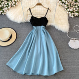 Cute A Line Short Dress Blue Fashion Dress HZ1023
