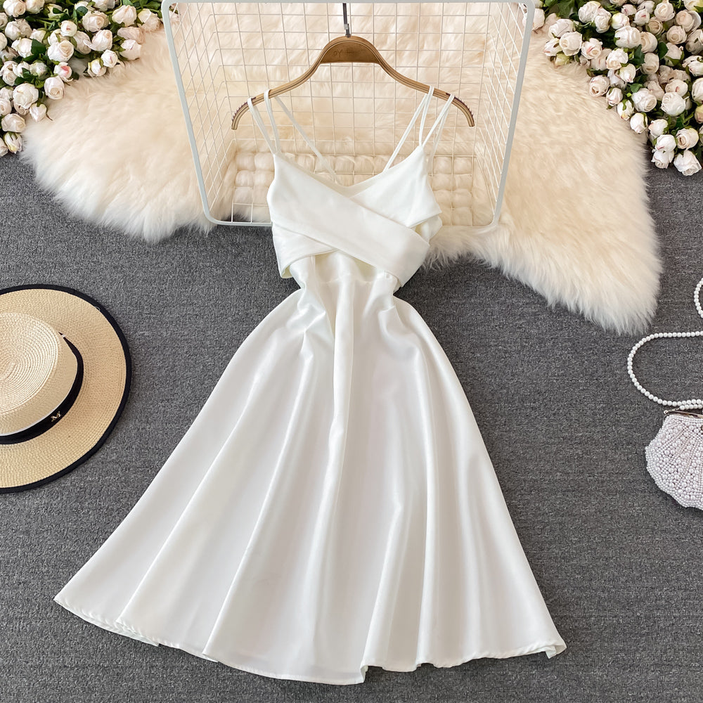 Cute V Neck Short Dress A Line Fashion Dress HZ1023