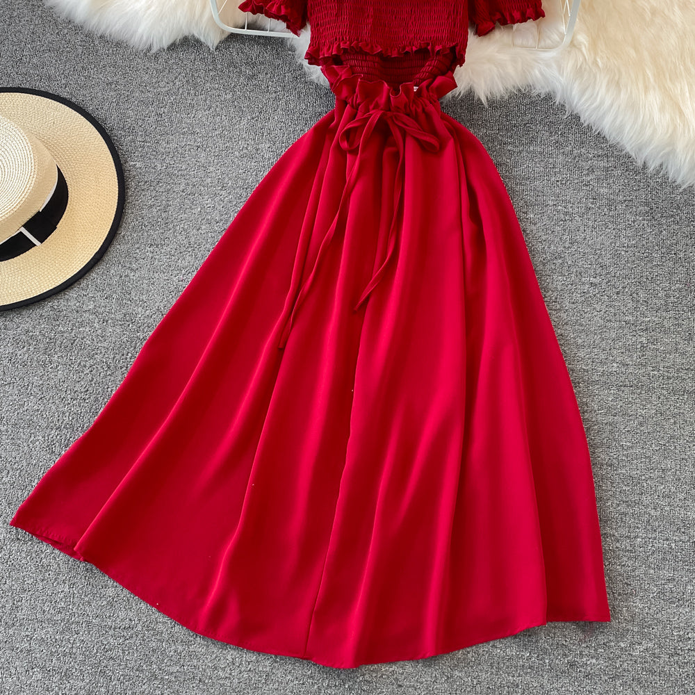 Cute A Line Off Shoulder Dress Short Dress HZ1023