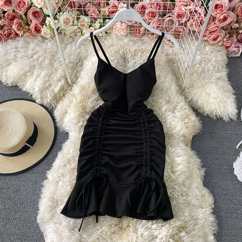 Sexy V Neck Short Dress Fashion Dress HZ1023