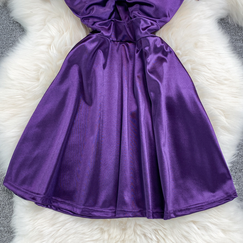 Sexy Bow Short A Line Dress Fashion Dress HZ1023