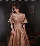 Lovely Bow Satin Long Ball Gown Formal Dress HZ1023