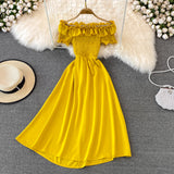 Cute A Line Off Shoulder Dress Short Dress HZ1023