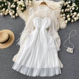 Cute Tulle Long Sleeve Dress Fashion Dress HZ1023