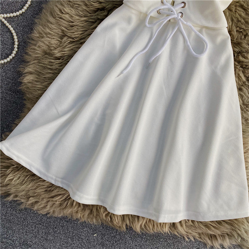 A Line Lace Up Dress Fashion Dress HZ1023