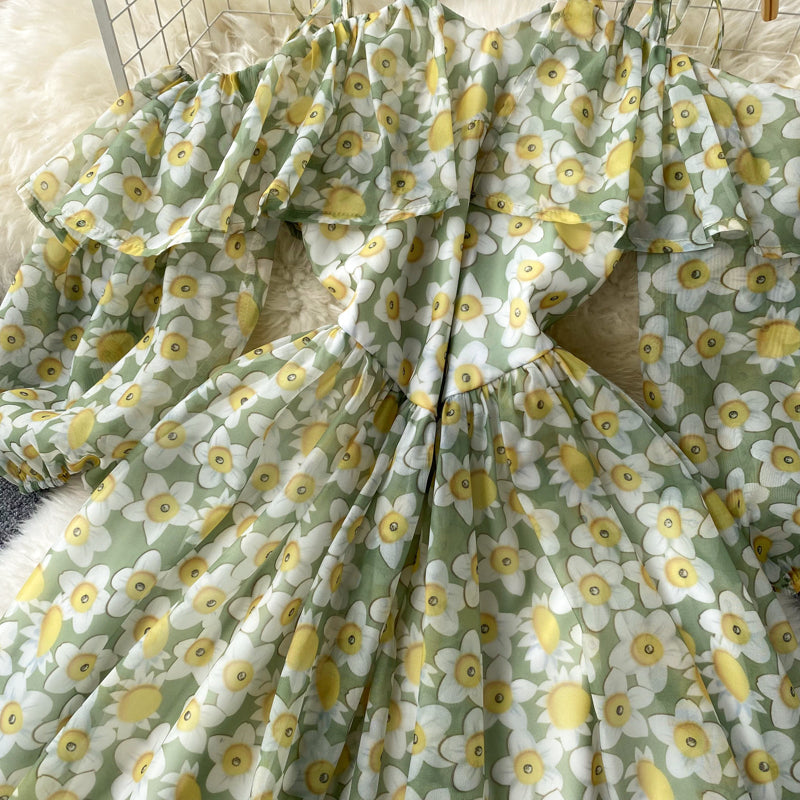 Green A Line Short Dress Fashion Dress HZ1023