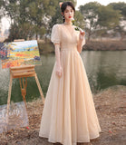 Cute tulle sequins long prom dress A line evening dress HZ1023