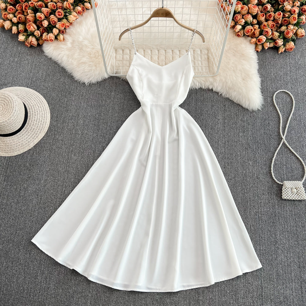 Simple A Line V Neck Short Dress Fashion Dress HZ1023