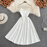 Simple A Line V Neck Short Dress Fashion Dress HZ1023