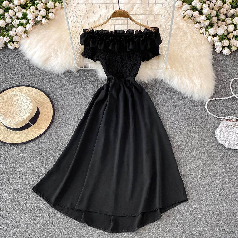 Cute A Line Off Shoulder Dress Short Dress HZ1023
