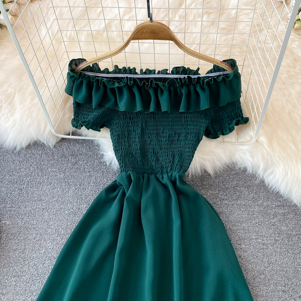 Cute A Line Off Shoulder Dress Short Dress HZ1023