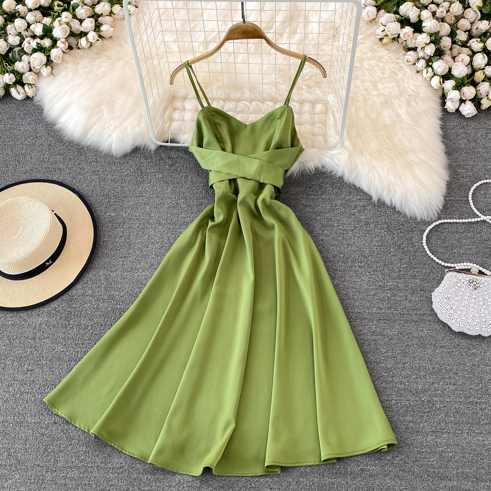 Cute Satin Short Dress A Line Fashion Dress HZ1023