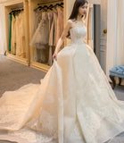 Champagne tulle lace long ball gown dress formal gown HZ1023