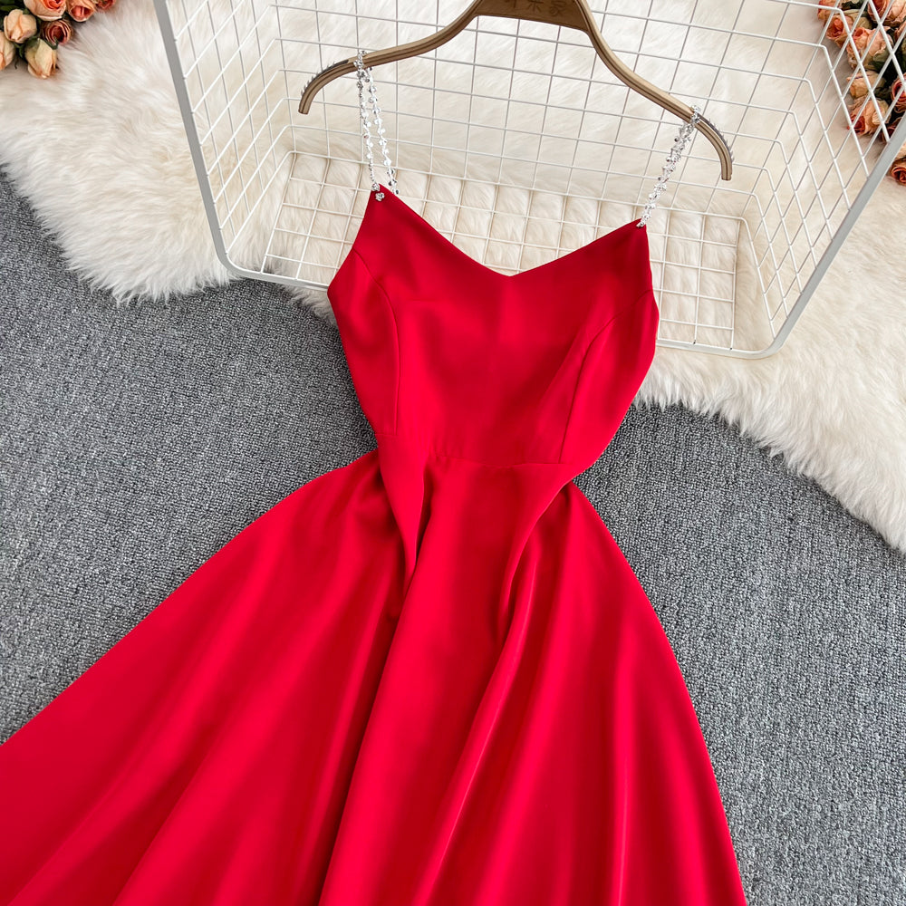 Simple A Line V Neck Short Dress Fashion Dress HZ1023