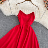 Simple A Line V Neck Short Dress Fashion Dress HZ1023