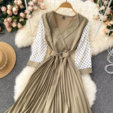 Cute V Neck Long Sleeve Dress A Line Fashion Dress HZ1023