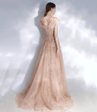 Stylish tulle sequins long prom dress evening dresses HZ1023