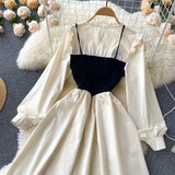 Cute A Line Long Sleeve Dress A Line Fashion Dress HZ1023