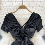 Sexy Bow Short A Line Dress Fashion Dress HZ1023