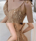 Cute A line v neck lace long prom dress evening dress HZ1023