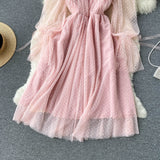 Cute Tulle Long Sleeve Dress Fashion Dress HZ1023