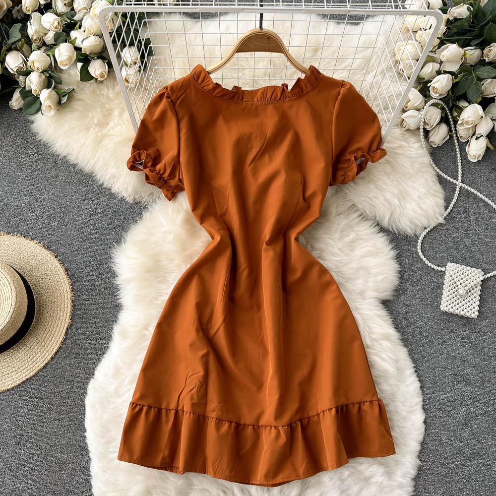 Cute A Line Lace Up Dress Fashion Girl Dress HZ1023
