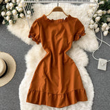 Cute A Line Lace Up Dress Fashion Girl Dress HZ1023