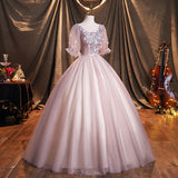 Cute lace long ball gown dress formal dress HZ1023