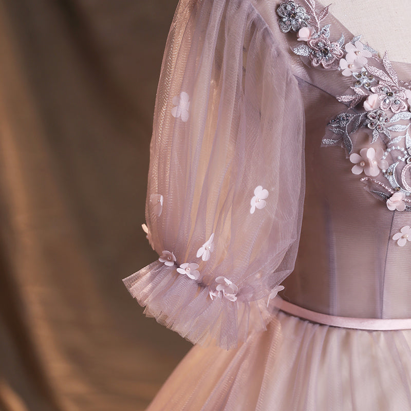 Cute lace long ball gown dress formal dress HZ1023