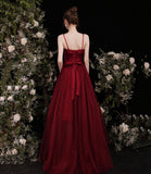 Cute burgundy two pieces detachable prom dresses HZ1023